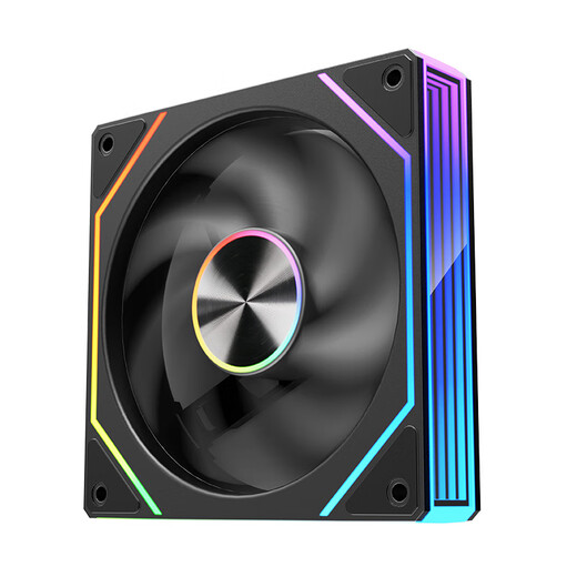 Wanjia Prism 8Pro ARGB fan black positive leaf chassis cooling 12CM fan divine light synchronization 5V3-pin ARGB PWM temperature control speed regulation