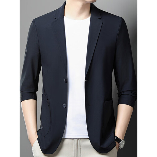 Seven Wolf (SW1960) Leichter und Eisseidenanzug Herren Sommerfreier Einschichtanzug Klimaanzug Anzug Spring- und Sommer-Anti-Falten-Sonnenschutzmantel Jacke Graues Grün L für 120-140jin [Jin entspricht 0,5 kg]