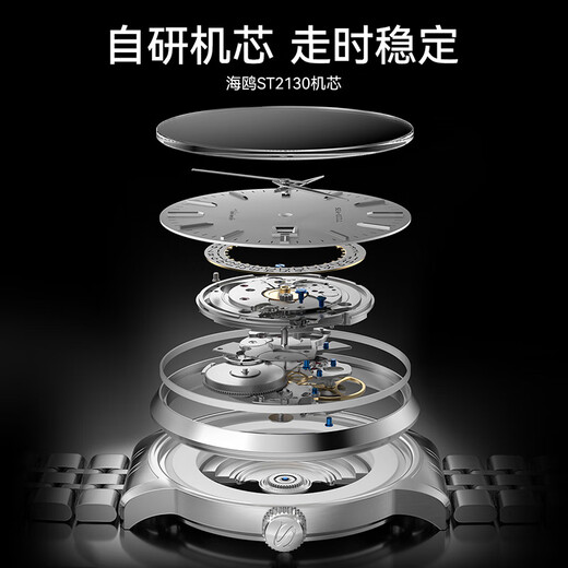 Seagull (SEAGULL) watch men's automatic mechanical watch small steel cannon calendar men's watch birthday gift men's watch set 816.362