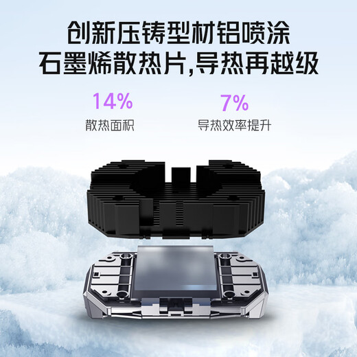 Nubia Red Magic Radiator 6 Highest Cooling 44 Game Live Broadcast Cooling Back Clip Mobile Phone Cooling Magic Device Intelligent Temperature Control Overclocking Refrigeration Suitable for Apple 17Pro Black Shark IQOO OnePlus