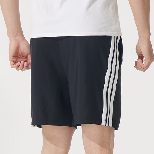 阿迪达斯 （adidas）男子速干健身运动套装 跑步训练服篮足球服短袖T恤透气短裤两件套 IB8151+JE6436/三条纹款 2XL/185