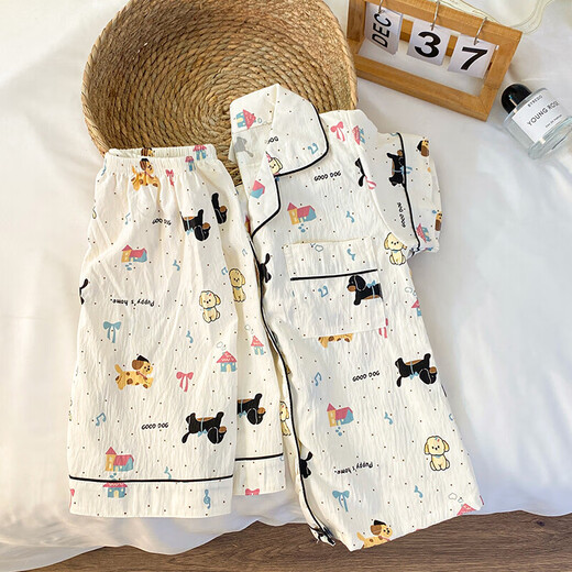 儿童睡衣女夏季短袖短裤小女孩公主风2025新款甜美女童棉纱家居服 753#柔软亲肤【短袖+短裤】 140 【16码】135-145CM 55-68斤
