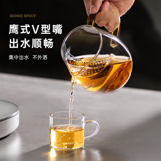 Tetera de la mijo Dispositivo de té verde luna de vidrio Gran capacidad Engrosado altos de borosilicón Té de gama alta resistente al calor para especial para personal personal personal
