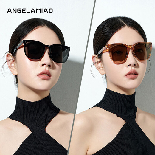 Angelamiao墨镜女款偏光太阳镜经典时尚大框显脸小驾驶防晒七夕情人节礼物