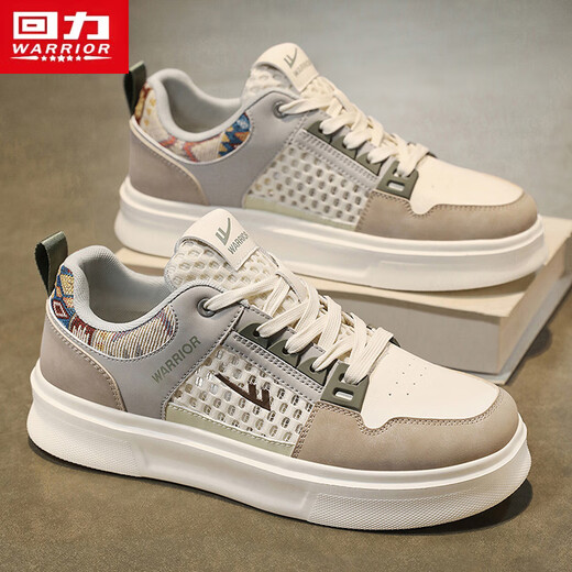Chaussures guerrières Chaussures pour hommes polyvalents pour hommes Chaussures de sport décontractées l699c blanc / marron clair / brun 41