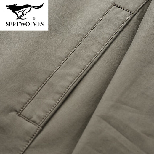 
Seven Wolves official flagship summer 100 pure cotton business middle-aged and elderly dad autumn jacket men's lapel jacket spring casual K2122 khaki M 17060Jin[Jin equals 0.5 kg] to 90Jin[Jin equals 0.5 kg]