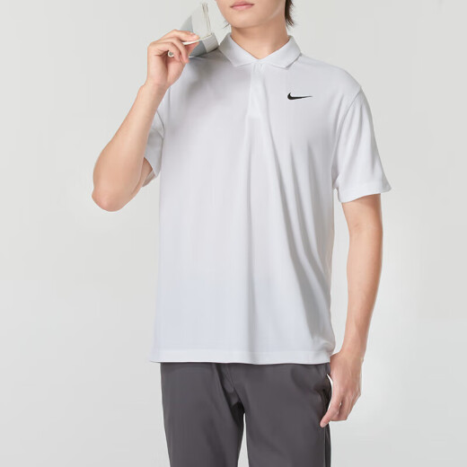 耐克（NIKE）POLO衫男子速干短袖夏季新款翻领T恤网球运动装休闲上衣 白色FN3895-100 针织 L 130-150斤