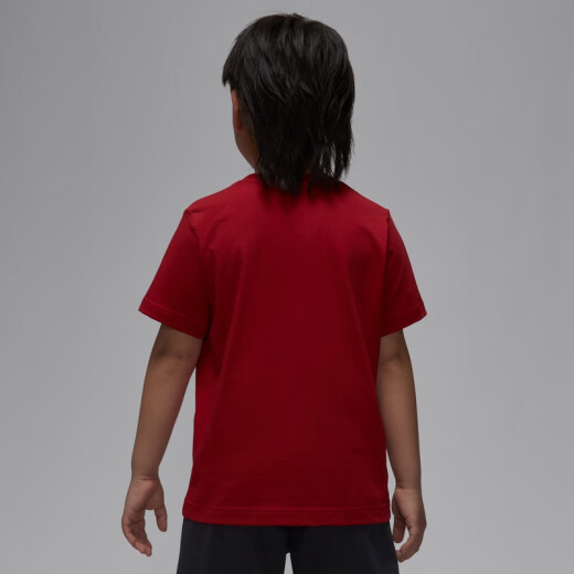 Nike (NIKE) Jordan official Nike Jordan boys and kids T-shirt summer sports print soft and comfortable DB7393 687 fitness red 110 XS