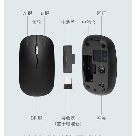 Dell (Dell) Laptop-Maus-Laptop-Desktop All-in-One Home Office Maus Daiji Yanxuan MS3523d Wireless + Bluetooth-Maus