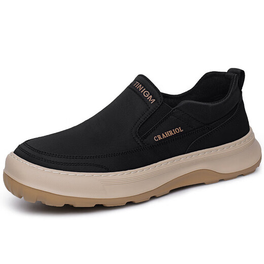 Snguny Light Light Luxury Brand Casual Shoes Men's 2025 Spring and Summer New Canvas Shoes Being Men's Boldable Spare Shoes One-Foot Foot Cover 41 (255 mm)
