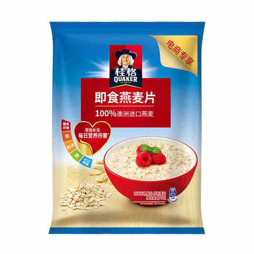 桂格即食燕麦片1000g谷物冲饮原味免煮营养早餐麦片 【袋装】燕麦片1478g*1袋