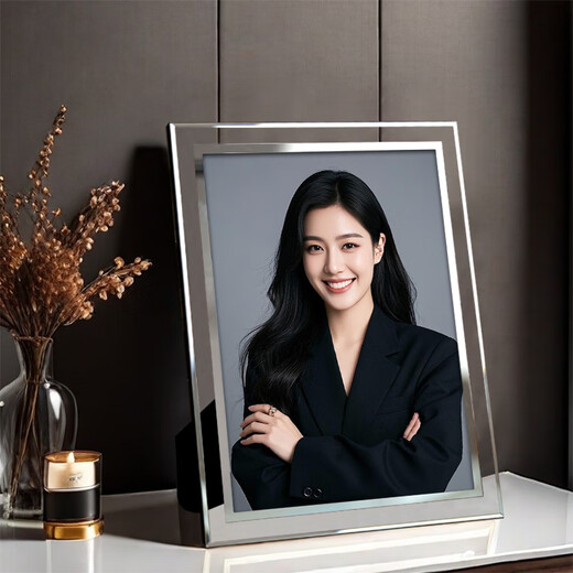 Zhenyun prints and develops photos and adds crystal photo frames to set the table 5 7 6 8 10 inches seven inches made into creative glass customized photos 7 inches 12.7*17.8cm table seven inches crystal photo frame + free photo development