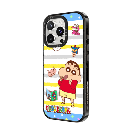 FUPU CASE [Huaqiangbei] Geeignet für iPhone Apple 16Promax Mobiltelefon Fall 15Pro/14/16 Socken Crayon Shin-Shikawa 16pro Japanisch und Korean 16Plus Magnetic 12 Fashion Case echte Silberspiegel Magsafe Magnetic Saugth [CS#4837 iPhone