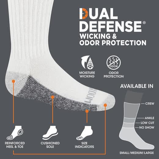 Fruit of the loom Boys Dual Defense No Show Socks (10 Pack) Black 3-9