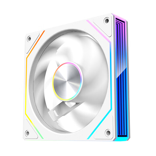 Wanjia Prism 8Pro ARGB fan white positive leaf chassis cooling 12CM fan divine light synchronization 5V 3-pin ARGB PWM temperature control speed regulation