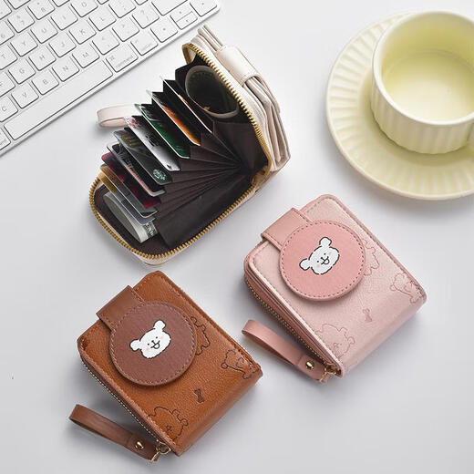 Chajin 2025 Neue Nischen-Designkartenbeutel Mehrkarten-Brieftasche mit großer Kapazitätszertifikat Aufbewahrung kleiner Münzen Brieftasche Frauen Multifunktions-Erdbeerpulver