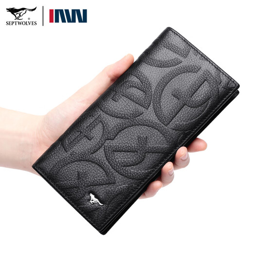 Sieben Wölfe Herren Brieftasche Trendy Brand Herren Langer Männer echtes Leder Brieftasche 2025 Neue obere Schicht weich