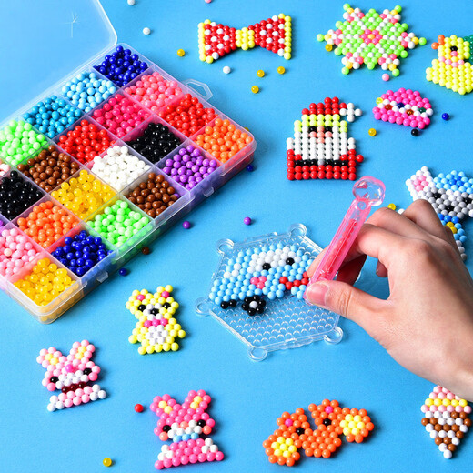 
Zhiku Water Mist Magic Bead Night Pearl Toy Magic Beads Glowing Handmade Diy Children's Set Material Set New Girl [Cloud] 10 Colors 1000 Pieces + Standard Accessories Pack