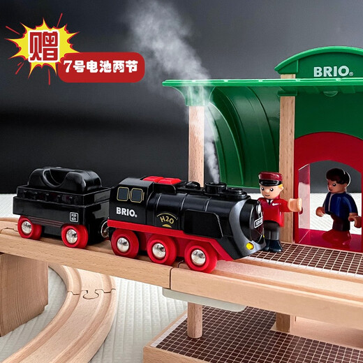 Brio Swedish Classic Dampf Track Train Sound Hochgeschwindigkeits-Zugspielzeug Kinder-Fernbedienungszug 36014 Weihnachtsdampfzug Set Offizieller Standard