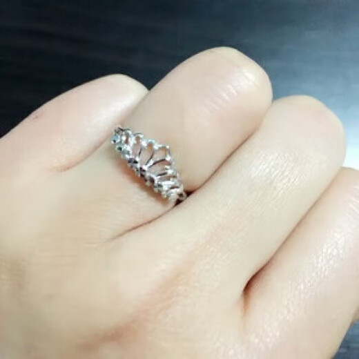 Pavia platinum ring for women, platinum Pt950 crown ring, platinum women's ring, live ring, platinum ring, platinum princess crown ring, weighing about 2.45-2.65 grams