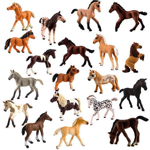 Grenzüberschreitende Simulation kleines laufendes Pferd, Qianli Pferd, solide Shedima Appaloosa Horse, Haflin Pferdemodell T15269 Mini Shedima 50g