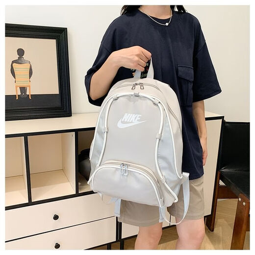 Sports three-painted black leather film shoulder new one-shoulder crossbody bag ins, high school men and women backpack large capacity D698 black