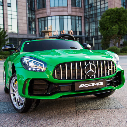 Zhouke Benz children's electric car two-seater four-wheel drive car children's remote control car two-seater male and female child Mars red two-seater+four-wheel drive+V battery+swing+empty four-drive