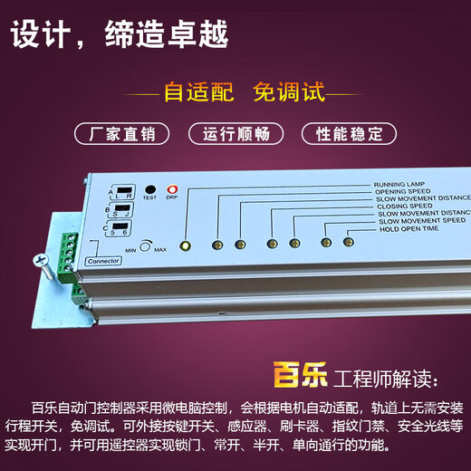 Automatic door controller induction door motor controller motherboard electric glass sliding door repair control board universal controller + conversion plug