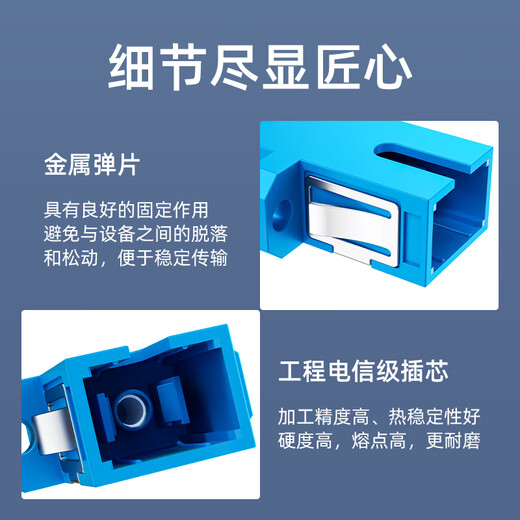 Sai Fiber carrier-grade fiber optic coupler SC interface docking adapter simplex adapter fiber optic flange docking connector single-mode jumper compatible extension connector