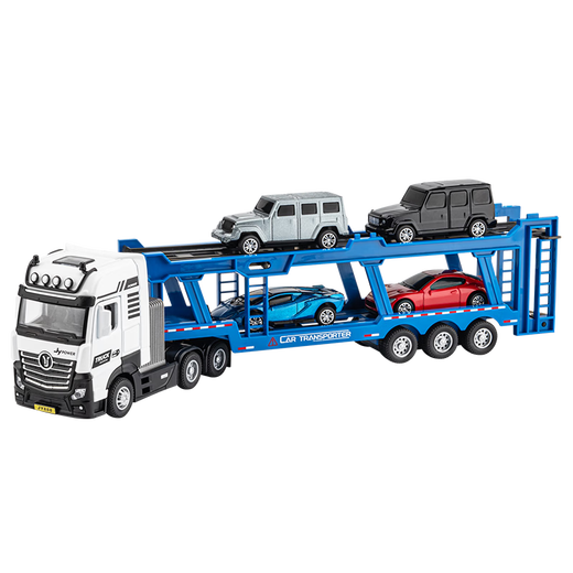 
Large alloy trailer children's toy vehicle double-decker flatbed transportation heavy truck truck model boy alloy tank trailer delivery alloy tank