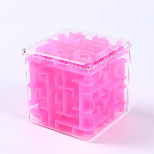 Yu Xuan Ling Zhuoma Perles de labyrinthe à six jouets 3D Balles de cubes magiques tridimensionnelles, cadeaux créatifs pour hommes et filles, enfants de 3 à 6 ans, 2 paquets [rose + vert]