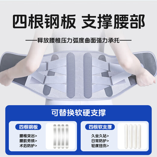 Energizante Cinturón de cintura médica Herniación lumbar Herniación Lumbar Muscle Strain Vértebras lumbares lumbares lumbares cinturón a largo plazo Hombres y mujeres Tamaño mediano [110-170Jin [Jin iguala 0.5 kg]] Circunción de la cintura 85-110cm [soporte reemplazable]+[jasquería removible]