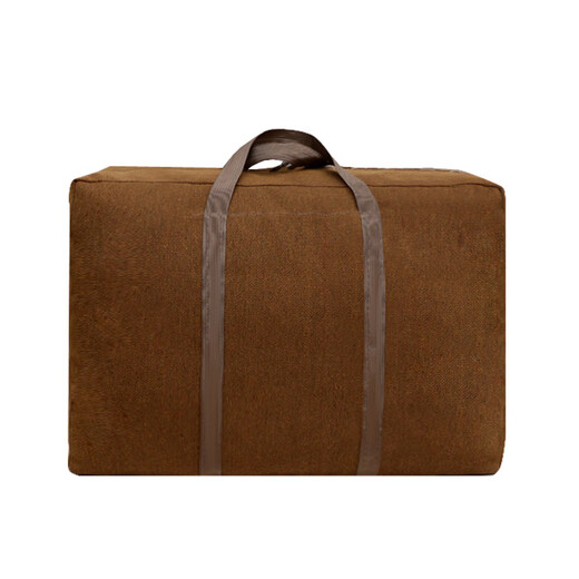 Extra large capacity canvas travel bag, thickened linen luggage bag, wear-resistant, dust-proof and moisture-proof moving bag, cloth bag travel bag, amber 1*1*1cm, medium size 60 width, 50 height, 23 thickness