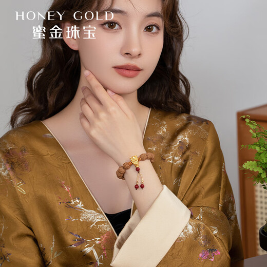 HONEYGOLD 蜜金珠宝黄金足金古法文玩系列吞金驭浪三通吊坠HGG1697工费200元/件 6.71g