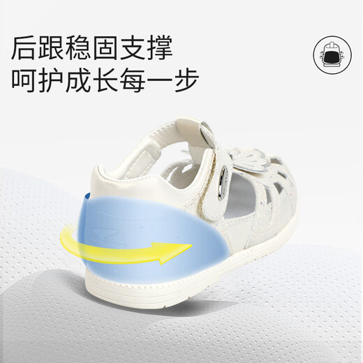 
Dr. Jiang Summer Girls Toddler Sandals Breathable White Shoes Cute Princess Children's Shoes Bag Toe Children's Sandals Beige 23 Feet length about 13.7-14.3