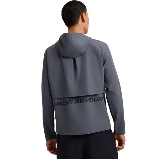 安德玛（UNDERARMOUR）Storm男子连帽跑步运动夹克1376795 犀牛灰026 L