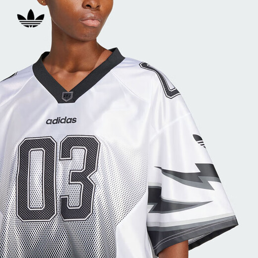 Adidas clover Frauenkleidung 2025 Neue echte Komfort Flip Flop Sport Kurzarm Uniform Kurzes T-Shirt JX9216 XS