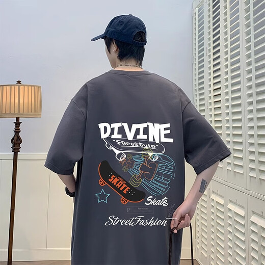 
Pei Shiyan's summer short-sleeved T-shirt for boys, junior and senior high school students, handsome cotton half-sleeved 12-16-year-old teenagers, big children, men's clothing trend 3899 black thin model M 90-110Jin [Jin equals 0.5 kg]