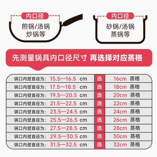 Onlycook304 stainless steel steamer steamer food supplement milk pot small steamer grid steamer cage rice cooker steamed buns-28cm