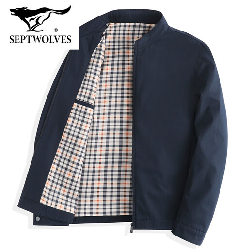 
Seven Wolves official flagship summer 100 pure cotton business middle-aged and elderly dad autumn jacket men's lapel jacket spring casual K2122 khaki M 17060Jin[Jin equals 0.5 kg] to 90Jin[Jin equals 0.5 kg]