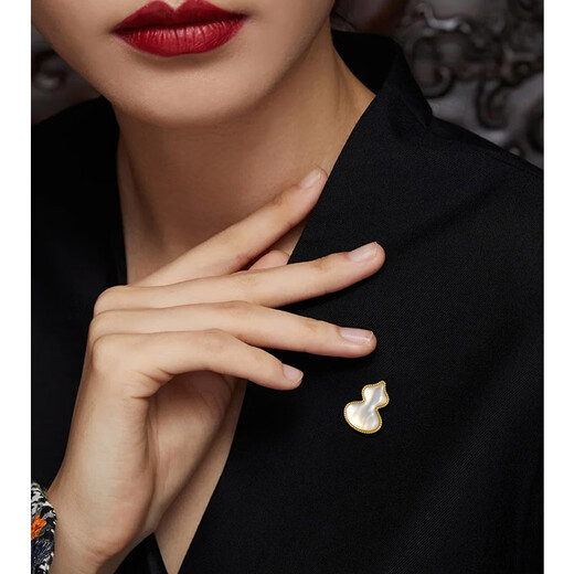 Tongrubi MeraCoco gourd collar anti-exposure artifact exquisite brooch buckle men's suit pin fixed clothing pin buckle red gourd
