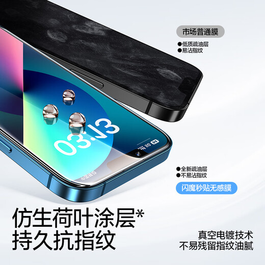 Flash Magic is suitable for Apple 13/14 anti-peeping tempered film iPhone 13/14 mobile phone film, anti-peeping touch sensitive, dust-proof, anti-fingerprint, full screen coverage, dust-free compartment protective film