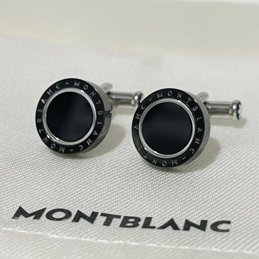 Montblanc (Montblanc) Spot Business French Men's Black Agate Formal Cuffers Officiel authentique produit rotatif rotatif noir Agate Nouveau emballage
