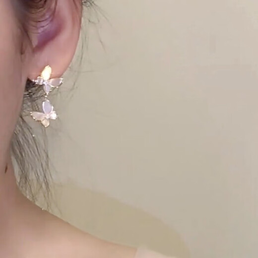 Earrings for women, butterfly long earrings, niche high-end earrings, earrings, earrings, butterfly tassel earrings