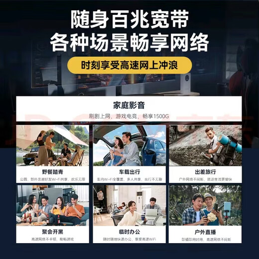 Zhangleyou Mobile portable wifi6 portable wireless network card router 4G5G high-speed network Mobile Unicom high-traffic card national high-speed network general traffic no need to pre-store portable WIFI6 exclusive version free 1500G no need to pre-store