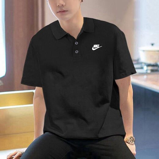 耐克（NIKE）polo衫T恤夏款男透气跑步训练健身骑行纯色立领衬衫短袖 FN3895-100  S 100-120斤