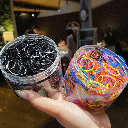 SAHANE Zuoyu bag/about 100 pieces, disposable rubber bands for adults and children, colorful hair ties, thickened and bold, women's hair tie, disposable, black, about 100 pieces
