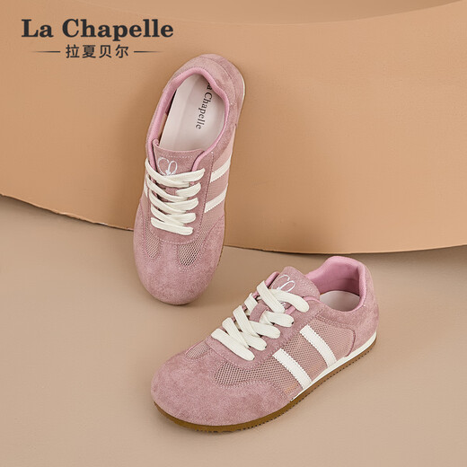 
La Chapelle women's shoes 25 years new women's shoes mesh breathable board shoes casual versatile women's shoes training shoes not smelly feet lightweight women's shoes pink XXE6628-2 36