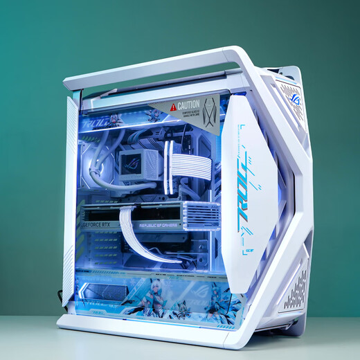 ASUS 24 installments interest-free AMD Ryzen R9 9950X3D/5090D/5080 graphics card ROG family bucket pure white gaming desktop host DIY assembly computer complete machine R9 9950X3D+32G+1TB丨Configuration one single host