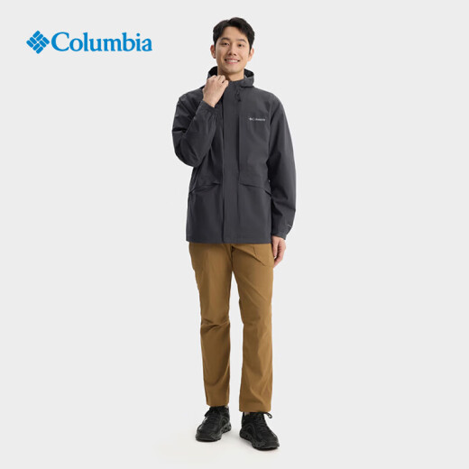 Columbia 2025 Spring and Autumn New Outdoor Men's Waterproof Windproof Hooded Shock Jacket Jacket XE4839 Official Genuine 011 L 180/100A